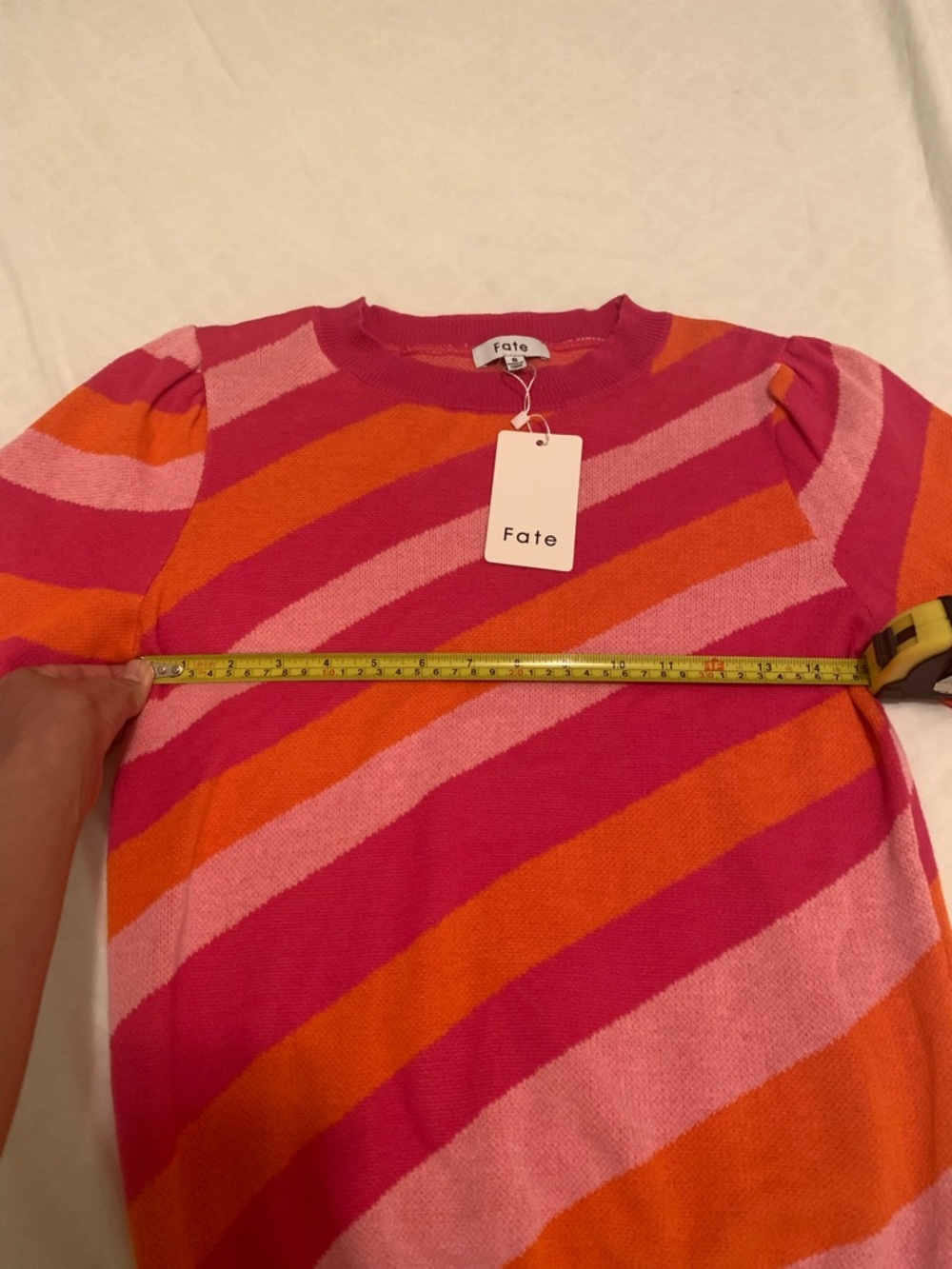 Fate Pink, Hot Pink & Orange Striped Knit Top - Picture 13 of 16